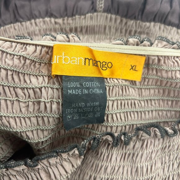 0393 Urban Mango Boho Peasant Dress –Embroidered Tunic Chocolate, Cottagecore XL - Picture 11 of 11